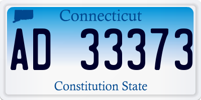 CT license plate AD33373