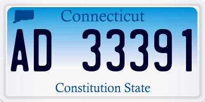 CT license plate AD33391