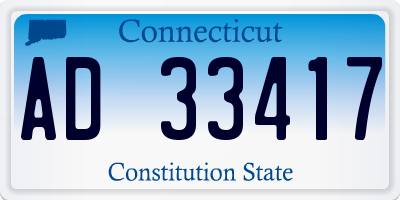 CT license plate AD33417