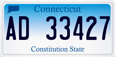CT license plate AD33427