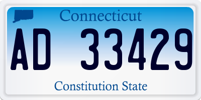 CT license plate AD33429