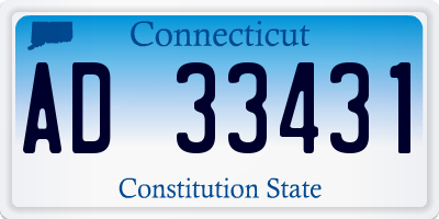 CT license plate AD33431