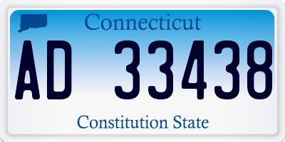 CT license plate AD33438