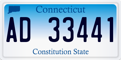 CT license plate AD33441
