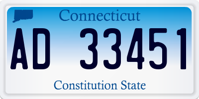 CT license plate AD33451