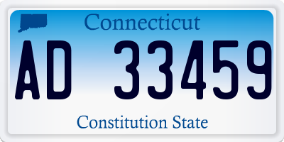 CT license plate AD33459