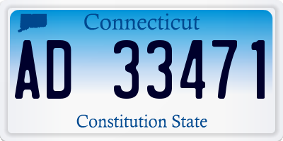 CT license plate AD33471