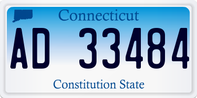 CT license plate AD33484