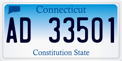 CT license plate AD33501