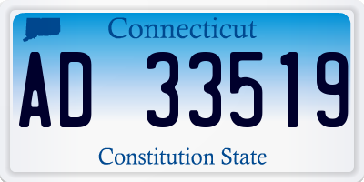 CT license plate AD33519