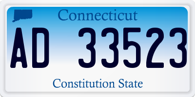 CT license plate AD33523