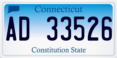 CT license plate AD33526