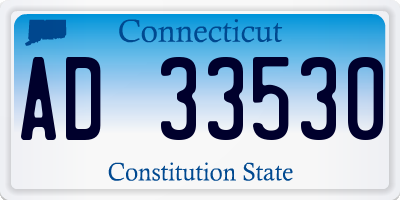 CT license plate AD33530