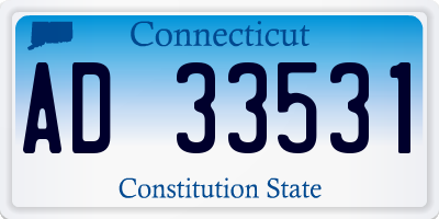 CT license plate AD33531