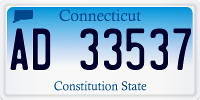 CT license plate AD33537