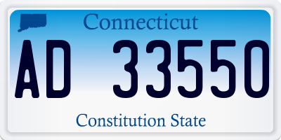 CT license plate AD33550