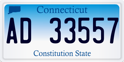 CT license plate AD33557