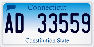 CT license plate AD33559