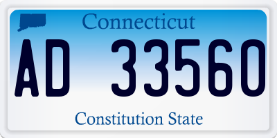 CT license plate AD33560