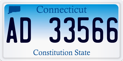 CT license plate AD33566