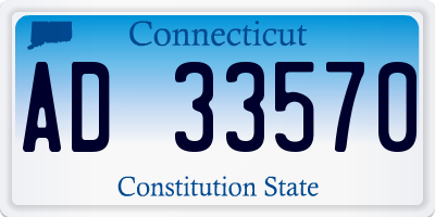 CT license plate AD33570