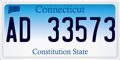 CT license plate AD33573