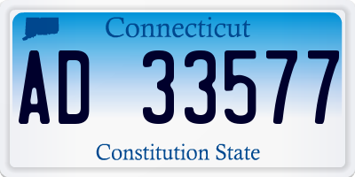 CT license plate AD33577