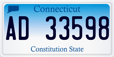 CT license plate AD33598