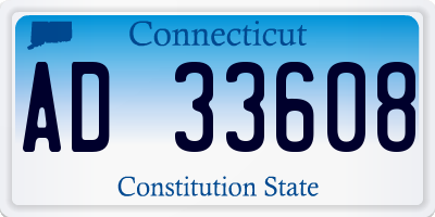 CT license plate AD33608