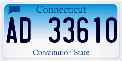 CT license plate AD33610