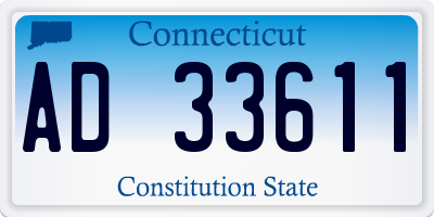 CT license plate AD33611