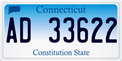 CT license plate AD33622