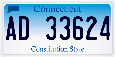 CT license plate AD33624