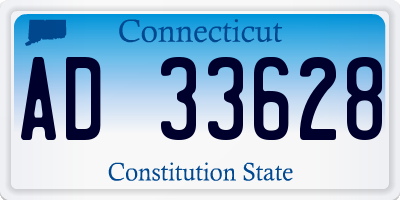 CT license plate AD33628
