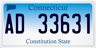 CT license plate AD33631