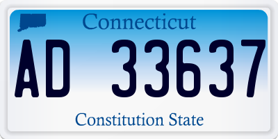 CT license plate AD33637