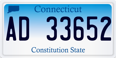 CT license plate AD33652