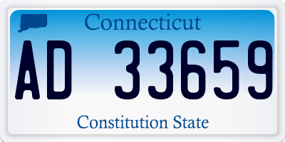 CT license plate AD33659