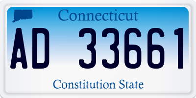 CT license plate AD33661