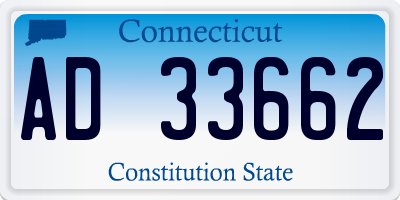 CT license plate AD33662