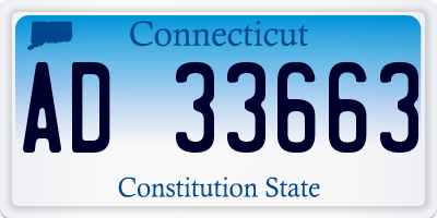 CT license plate AD33663