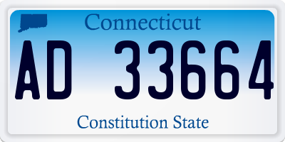 CT license plate AD33664