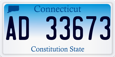 CT license plate AD33673