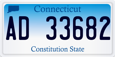 CT license plate AD33682
