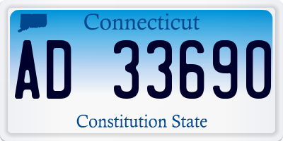 CT license plate AD33690