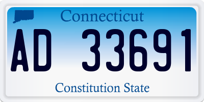 CT license plate AD33691