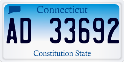 CT license plate AD33692