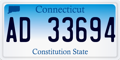 CT license plate AD33694