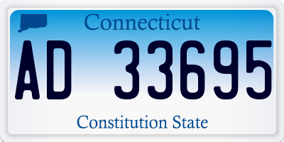 CT license plate AD33695