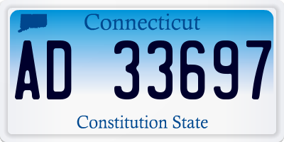 CT license plate AD33697